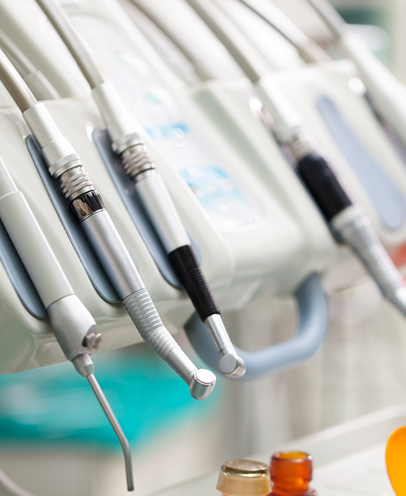 group of medical instruments on a table