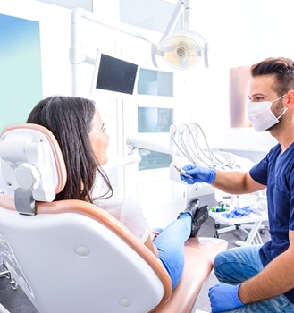 woman at dentist