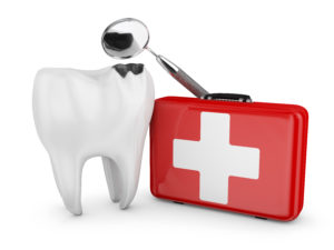 white tooth red emergency kit