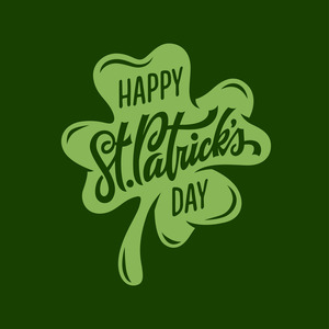 Illustration of a shamrock with the message “Happy St. Patrick’s Day.”